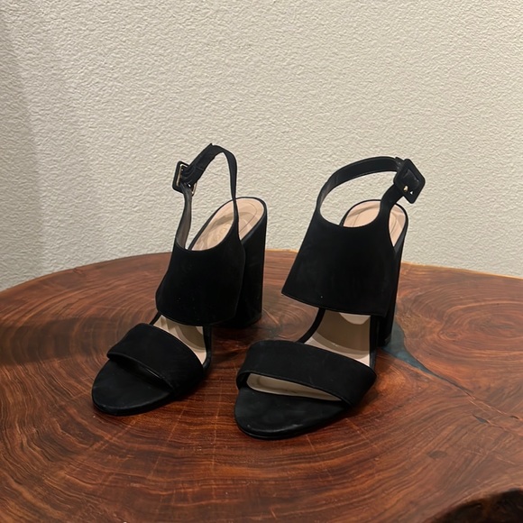 Aldo Black Faux Suede Block Heels - Picture 2 of 7